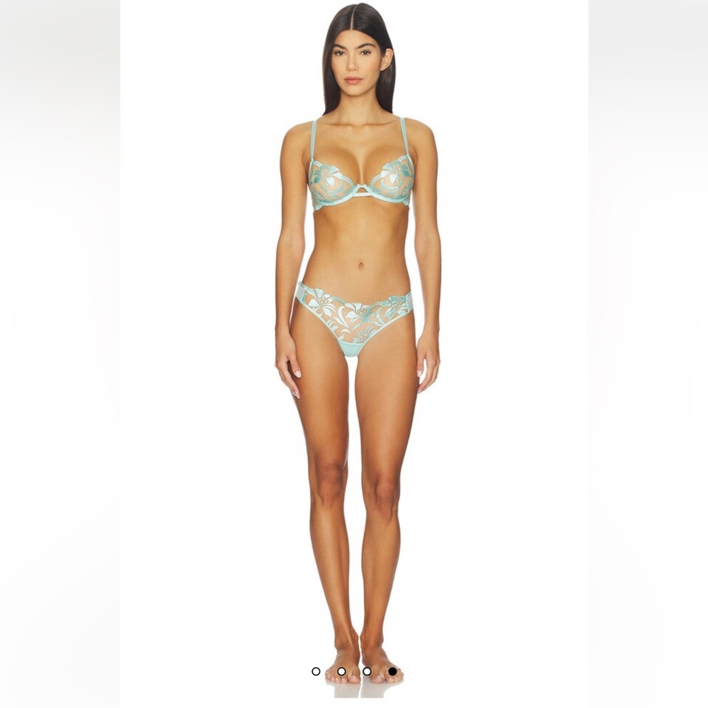 Bluebella Leonora Blue and Island Paradise Blue and Sheer set Small/34D BNWT